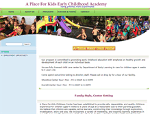 Tablet Screenshot of aplaceforkids.us